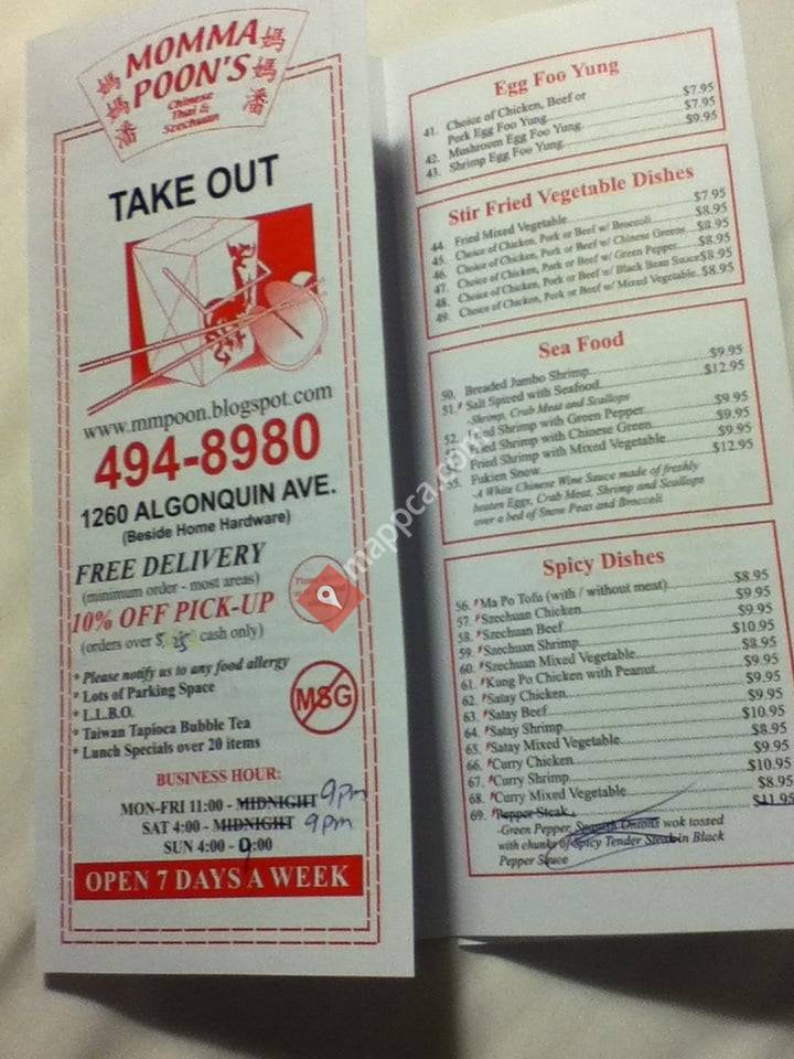 Momma Poon's Thai & Chinese