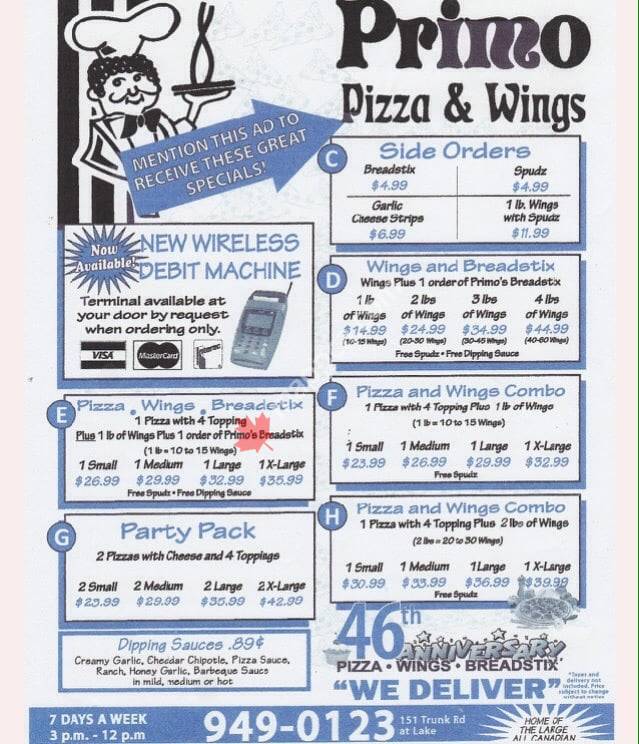Primo Pizza & Wings