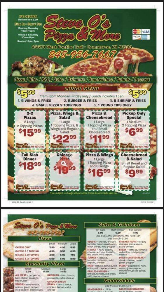 Steve-O’s Pizza & More